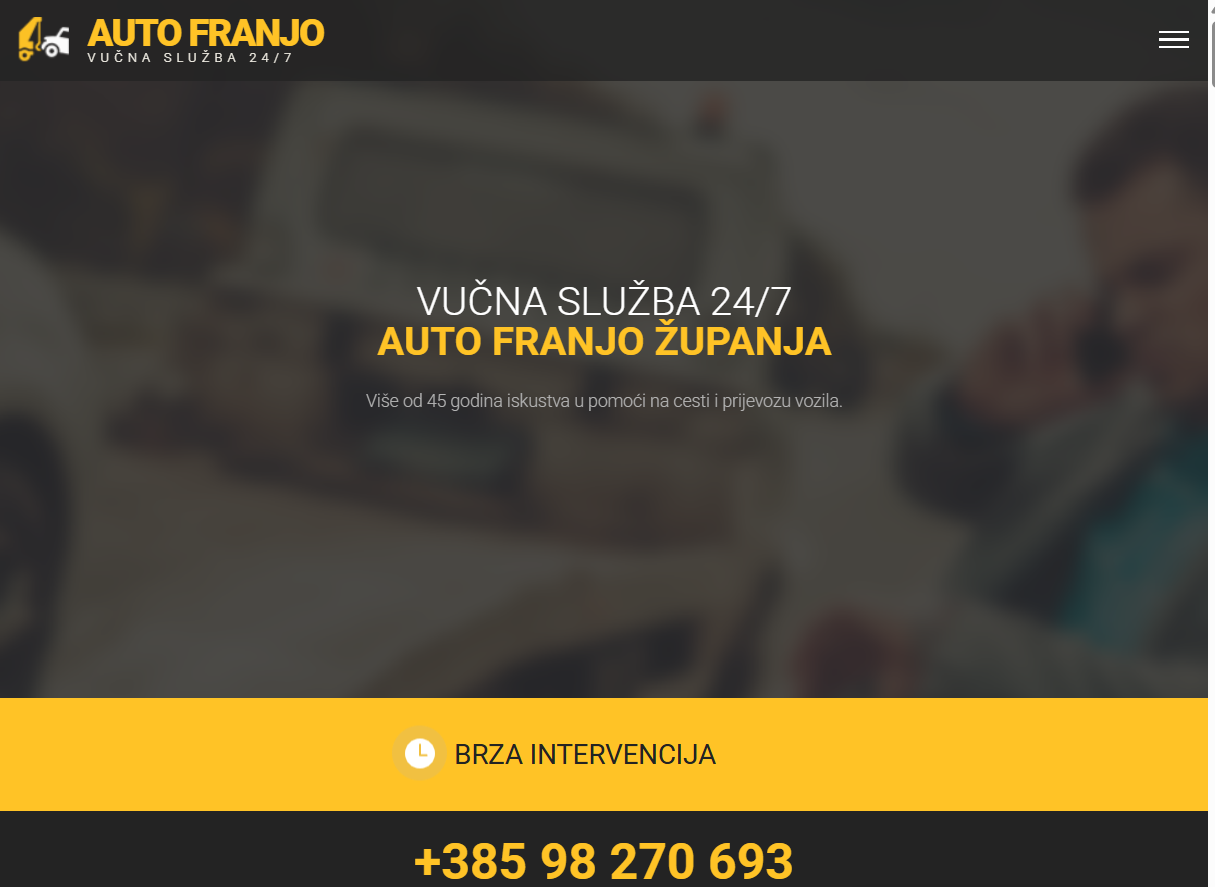 Auto Franjo – višejezična web stranica