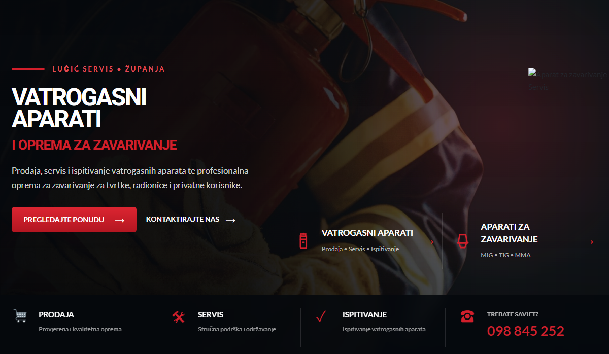 Lučić Servis – web stranica i digitalna prisutnost