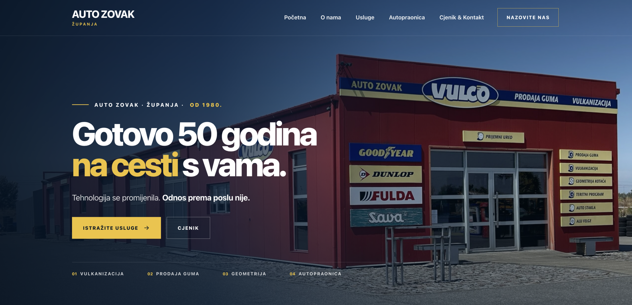 Auto Zovak web stranica